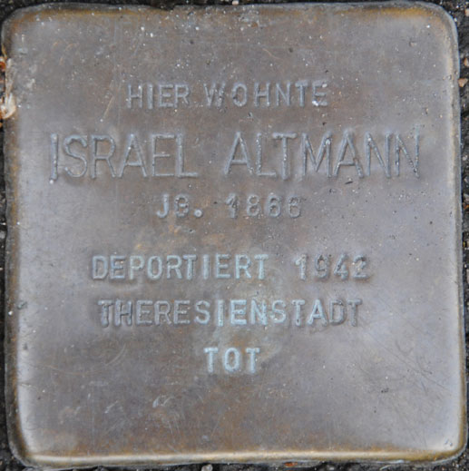 Sali und Israel Altmann, geb. 1869 + 1866 / Sally-Ehrlich-Straße 10