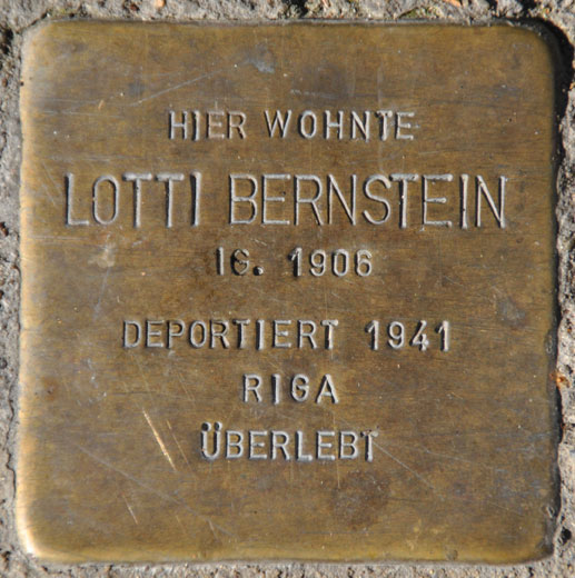 Lotti Bernstein, geb. 1906 / Marienberg 2a