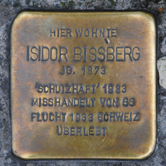 Stolperstein für  Moritz und Isidor Bissberg, Spitalgasse 7