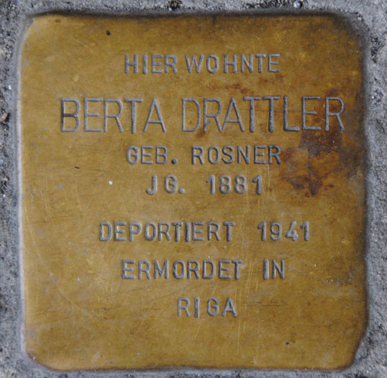 Stolperstein für Berta Drattler, Ketschengasse 26