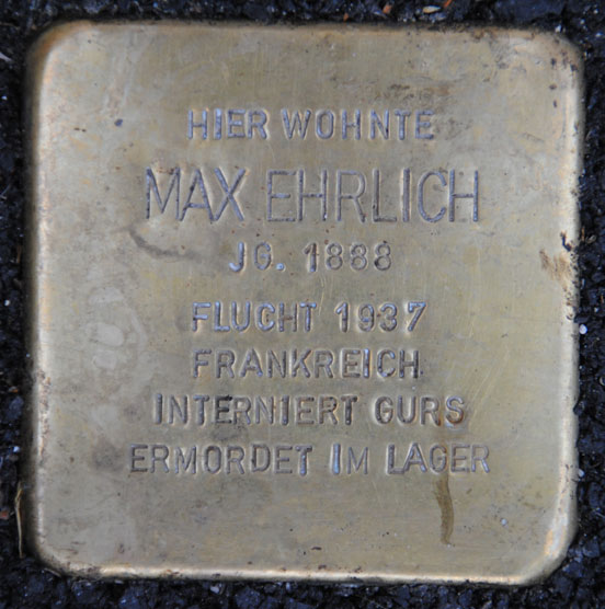 Stolperstein für Hermann und Max Ehrlich, Sally-Ehrlich-Straße 10