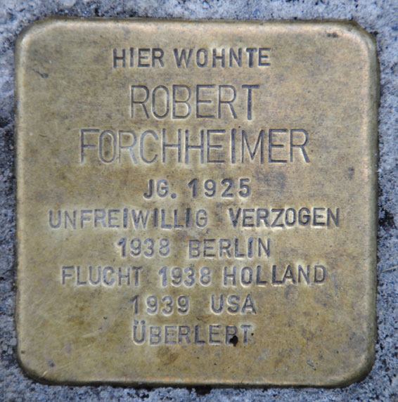 Stolperstein für Robert Forchheimer, Bahnhofstraße 28