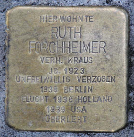 Stolperstein für Ruth Kraus, Bahnhofstraße 28