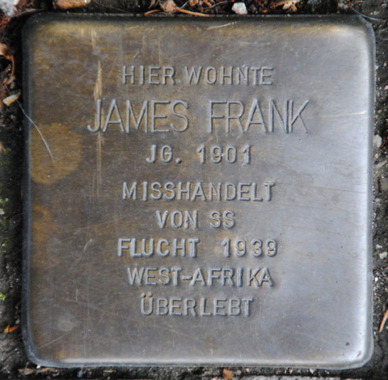 James Frank, geb. 1901 / Mohrenstraße 1a