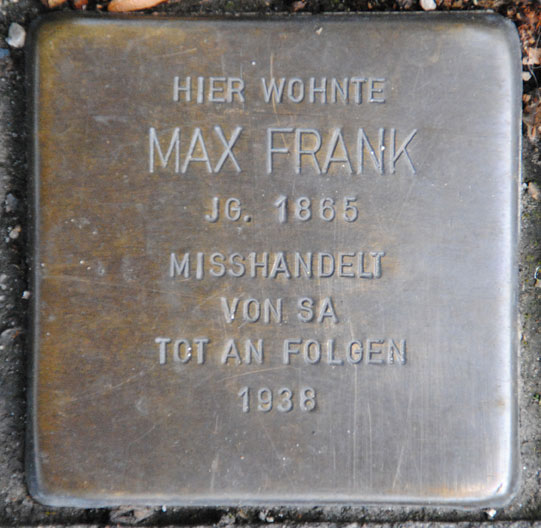 Jenny und Max Frank, geb. 1868 und 1865 / Mohrenstraße 1a