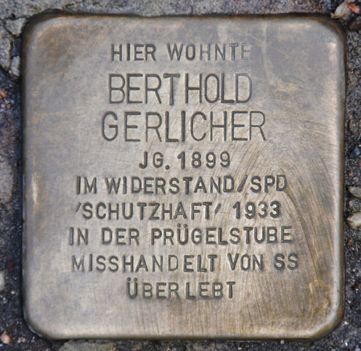 Stolperstein für Berthold Gerlicher, Oberer Bürglass 2