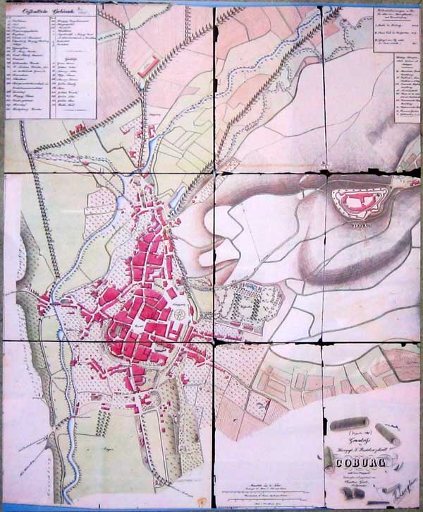 „Grundriß der Herzogl. S. Residenzstadt Coburg“, 1848