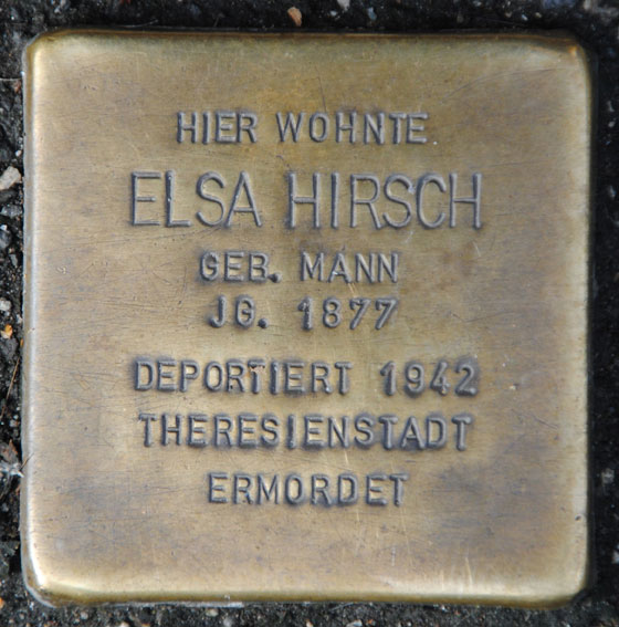 Elsa und Kuno Hirsch, geb. 1877 + 1868 / Mohrenstraße 14