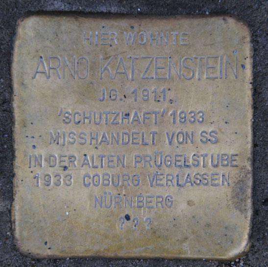 Stolperstein für Arno Katzenstein, Ketschengasse 31