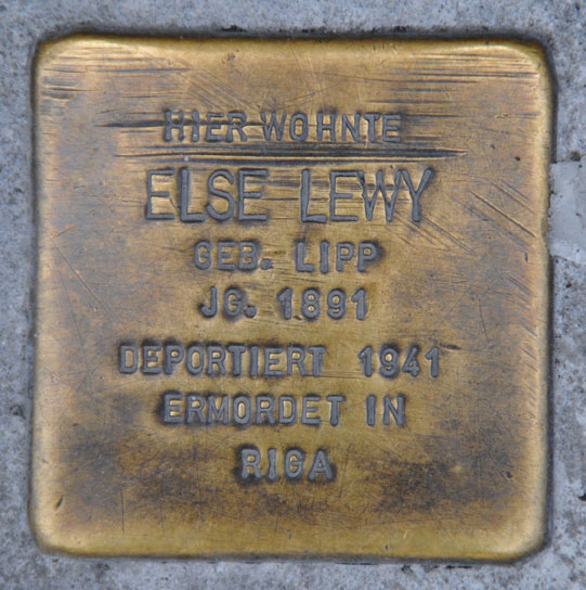 Else und Walter Lewy, geb. 1891 + 1928 / Spitalgasse 4