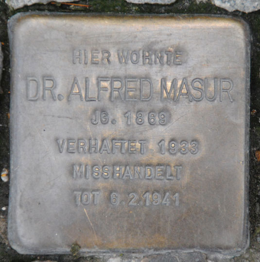 Dr. Alfred Masur, geb. 1869 / Steinweg 15