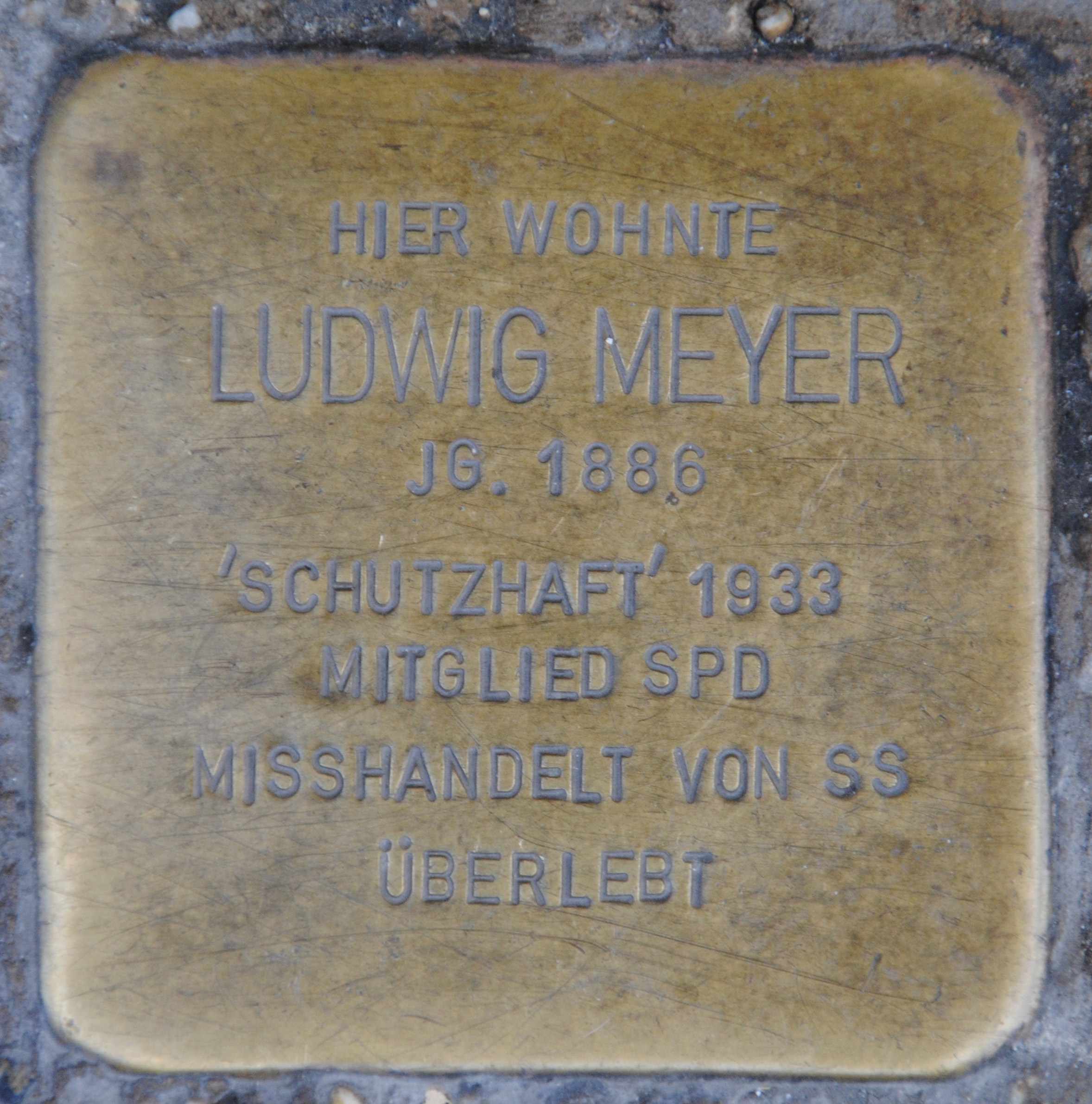 Stolperstein für Ludwig Meyer, Mohrenstraße 36