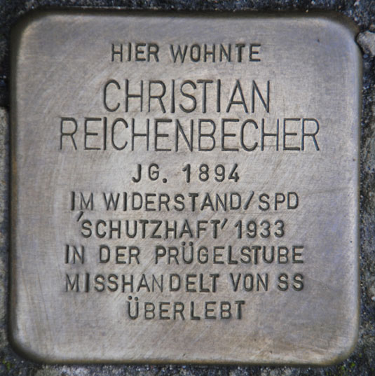 Stolperstein für Christian Reichenbecher, Schillerplatz 3