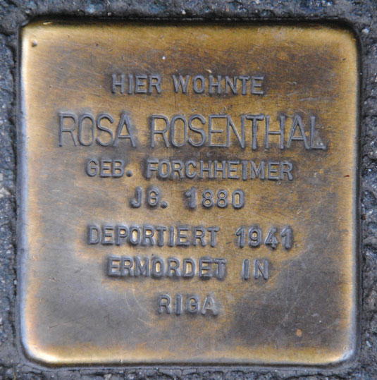 Rosa Rosenthal geb. 1880 / Judengasse 20