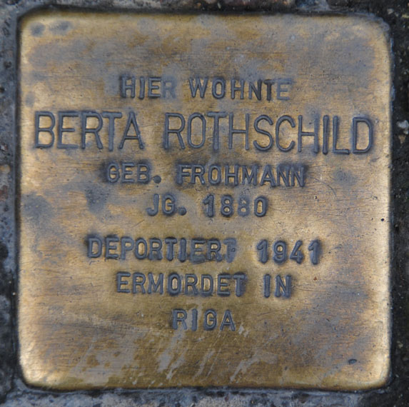 Berta und Simon Rothschild, geb. 1880 + 1867 / Ketschengasse 6