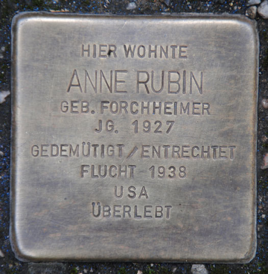 Anne Rubin, geb. 1927/ Bahnhofstraße 30