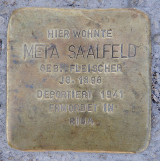 Meta und Martin Saalfeld, Raststraße 11