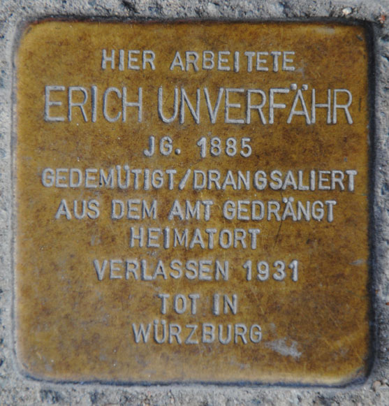 Erich Unverfähr, geb. 1885 / Markt 1