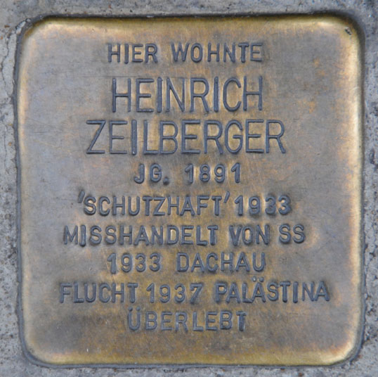 Stolperstein für Leo und Heinrich Zeilberger, Steinweg 16