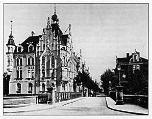 Die Brücke in der Mohrenstraße vor dem Abbruch.