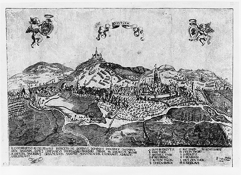 Coburg Gesamtansicht und Veste dat. 1603