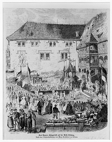 Das Bauersängerfest am 29. Juni 1862 im Osthof der Veste Coburg