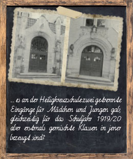 Eingänge der Heiligkreuzschule