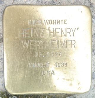 Stolperschein für Heinz "Henry" Wertheimer