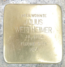 Stolperstein von Julius Wertheimer