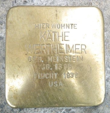 Stolperstein für Käthe Wertheimer