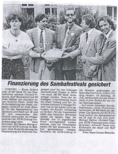 Finanzierung des Sambafestivals