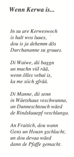 Gedicht Kerwa